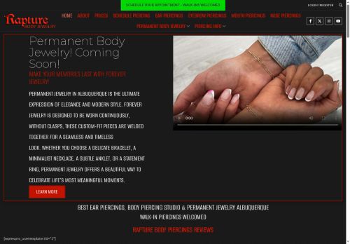 rapturebodyjewelry.com capture - 2025-08-11 13:55:29