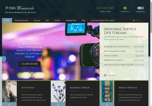 dmvmemorials.com capture - 2025-08-13 16:34:41