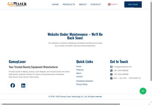 gamaylaser.com capture - 2025-08-14 07:10:02
