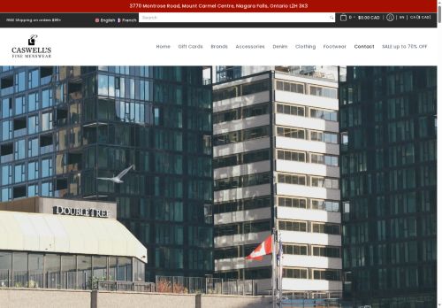 Caswell's Fine Menswear capture - 2025-08-14 10:55:43