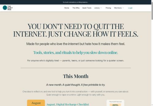 The Quiet Web capture - 2025-08-14 12:27:50