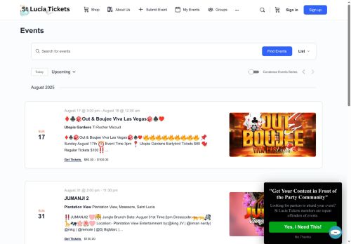 saintluciatickets.com capture - 2025-08-14 22:02:21