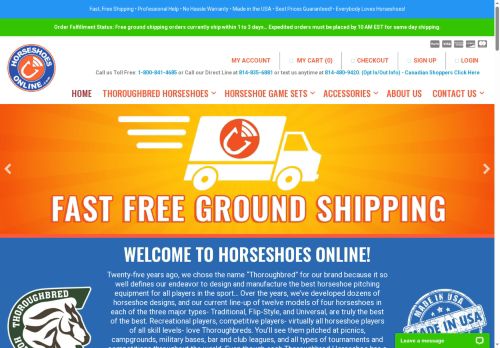horseshoeoutlet.com capture - 2025-08-17 10:33:49