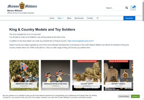 kingandcountrytoysoldiers.com capture - 2025-08-18 11:44:39