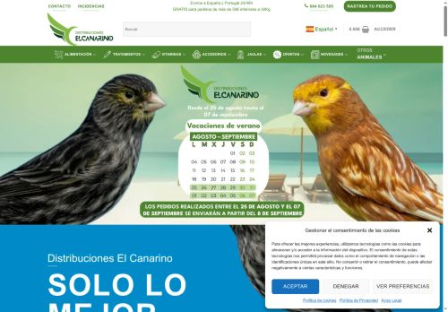 distribucioneselcanarino.com capture - 2025-08-18 13:56:36