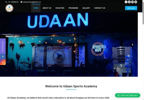 udaansportsacademy.com capture - 2025-08-20 22:49:56