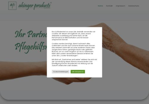 ahinger-products.com capture - 2025-08-22 17:14:41