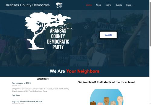 aransascountydemocrats.com capture - 2025-08-23 19:28:42