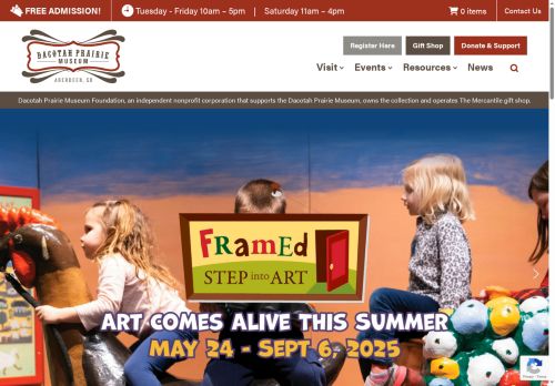 dacotahprairiemuseumfoundation.com capture - 2025-08-24 14:21:37