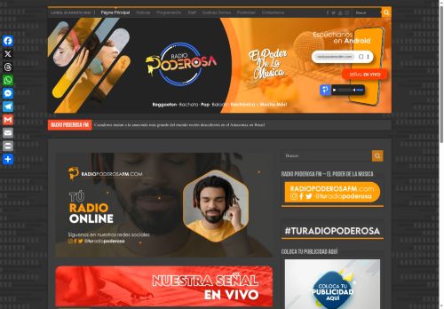 radiopoderosafm.com capture - 2025-08-25 12:28:25