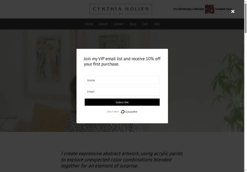 cynthiaholienart.com capture - 2025-08-26 08:48:53