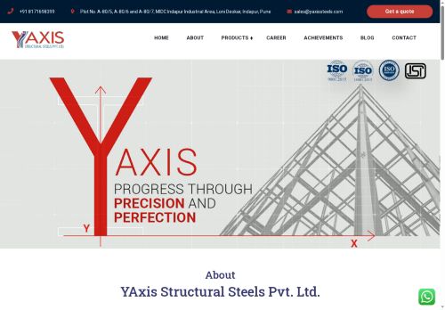 yaxissteels.com capture - 2025-08-27 17:17:15