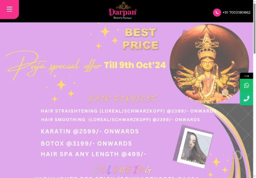 darpanbeautyparlour.com capture - 2025-08-28 08:19:04