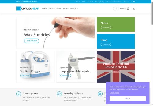 supplieshear.com capture - 2025-08-29 07:49:58