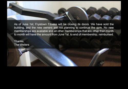 frystownfitness.com capture - 2025-08-29 13:11:11