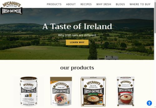 mccansirishoatmeal.com capture - 2025-09-12 17:04:30