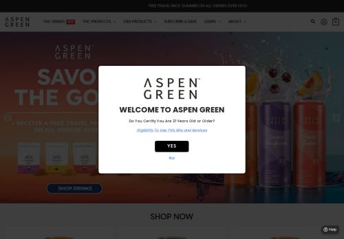 aspengreencbdthc.com capture - 2025-09-13 07:35:41