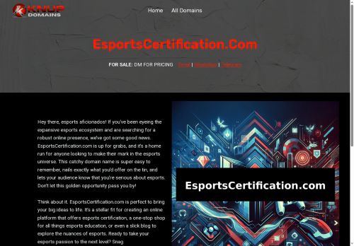 esportscertification.com capture - 2025-09-13 15:09:14