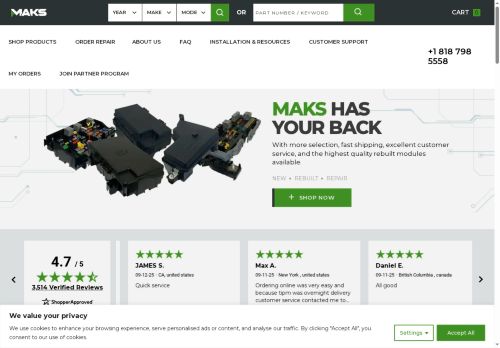 makstipmrepair.com capture - 2025-09-14 07:37:05