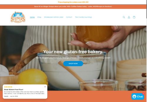 steinerscoffeecake.com capture - 2025-09-14 21:18:09