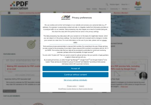 pdfassociation.com capture - 2025-09-22 11:52:42