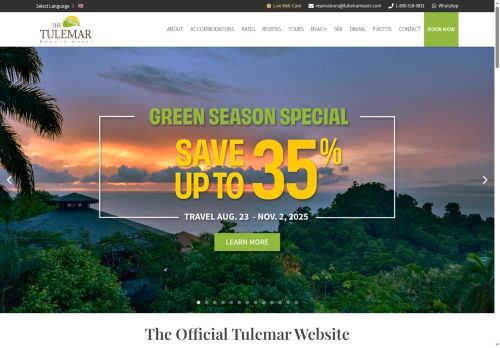 hoteltulemar.com capture - 2025-09-24 13:22:28