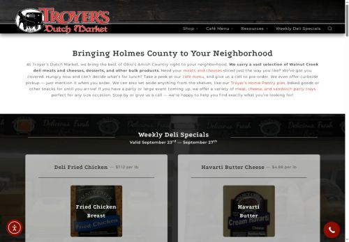 troyersdutchmarket.com capture - 2025-09-24 23:12:53