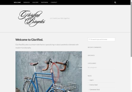 glorifiedbicycles.com capture - 2025-09-26 09:04:54