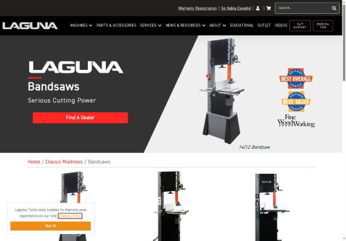 lagunabandsaw.com capture - 2025-09-26 14:40:05