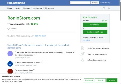 roninstore.com capture - 2025-09-27 20:53:20