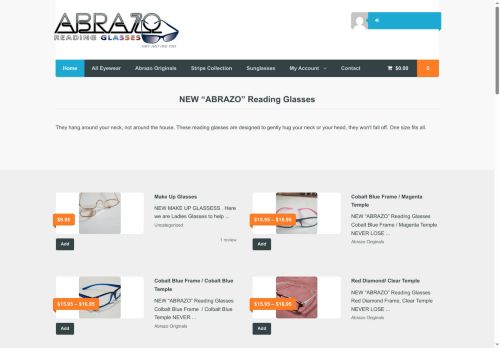 abrazoreadingglasses.com capture - 2025-09-28 06:48:41
