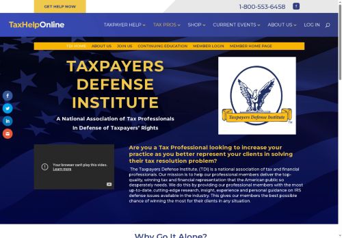 taxpayerdefenseinstitute.com capture - 2025-09-28 17:20:29