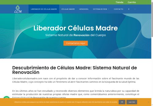 liberadordecelulasmadre.com capture - 2025-09-28 18:06:50