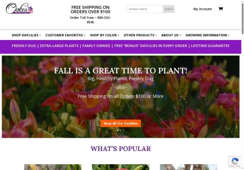 oakesdaylily.com capture - 2025-09-29 12:47:12