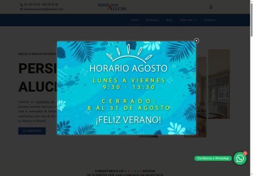 aluchepersianas.com capture - 2025-09-29 22:27:26