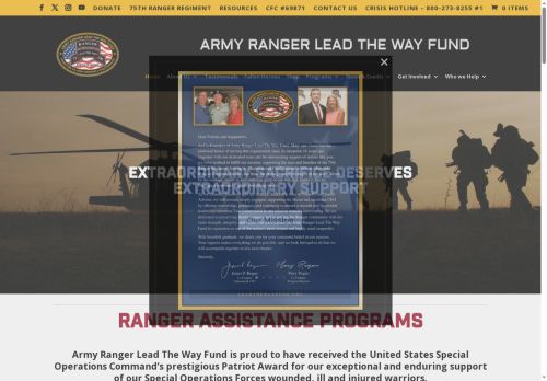 armyrangerfund.com capture - 2025-10-01 01:45:45