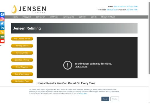 jensendentalrefining.com capture - 2025-10-01 08:19:06