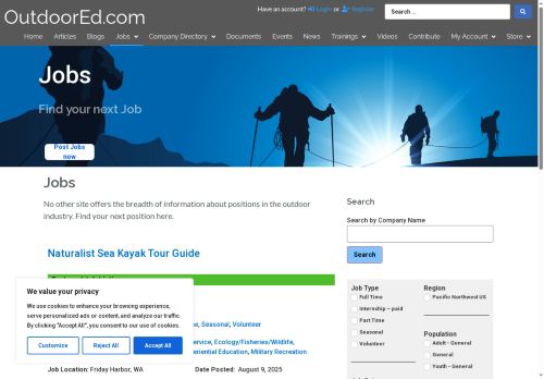 outdooreducationjobs.com capture - 2025-10-01 13:27:37