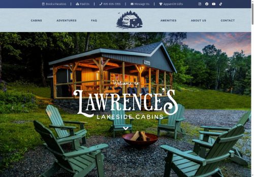 lawrencescabins.com capture - 2025-10-01 14:49:47