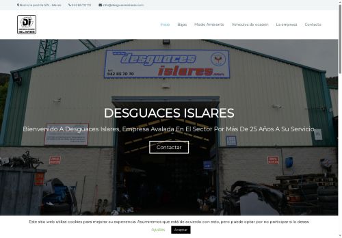 desguacesislares.com capture - 2025-10-01 18:02:03