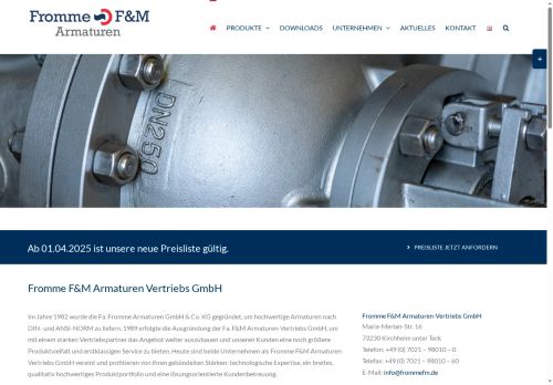 fromme-armaturen.com capture - 2025-10-01 20:44:04