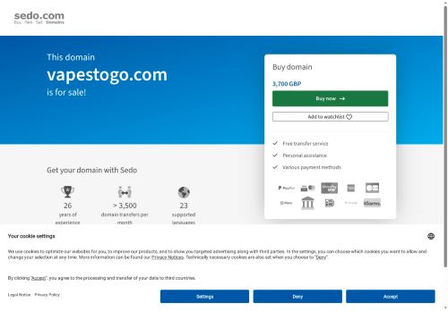 vapestogo.com capture - 2025-10-02 22:02:18