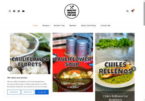 healthyrecipesforone.com capture - 2025-10-03 15:31:05