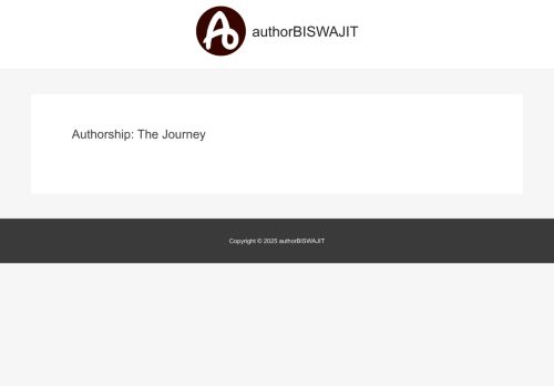 authorbiswajit.com capture - 2025-10-05 12:11:12