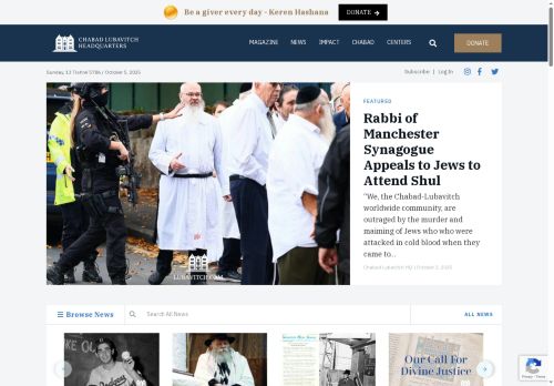 chabadheadquarters.com capture - 2025-10-05 17:17:40