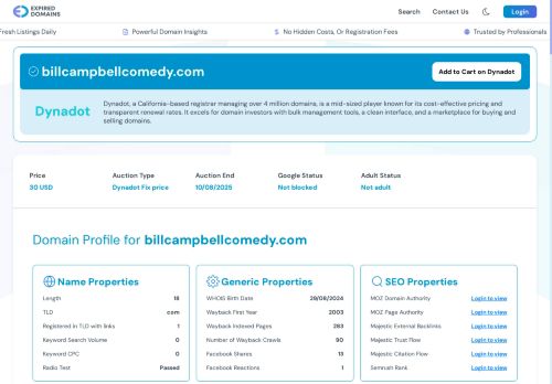 billcampbellcomedy.com capture - 2025-10-06 00:29:32