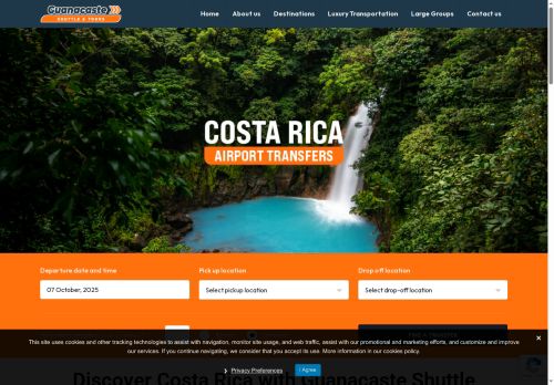 guanacasteshuttle.com capture - 2025-10-06 16:25:40