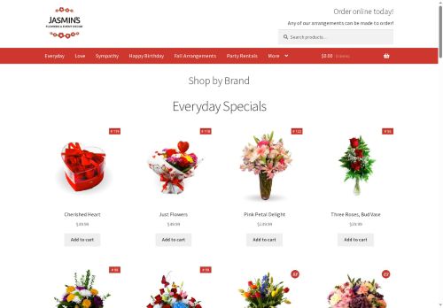 jasminesflowerstore.com capture - 2025-10-07 01:27:05