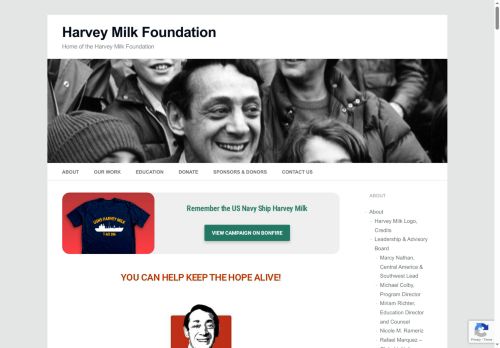 harveymilkfoundation.com capture - 2025-10-07 21:54:05