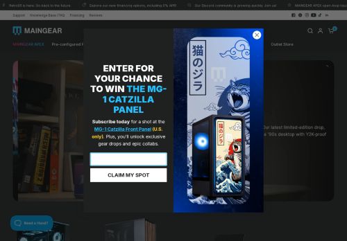 maingearpc.com capture - 2025-10-08 11:09:10